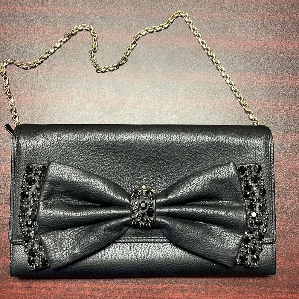 Kate Spade Leather Bag with Bow black 'Manor Place' Shea WKRU4130 $329